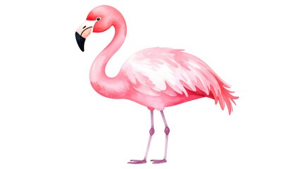 Fototapeta premium Elegant pink flamingo on black, a vibrant wildlife portrait pink