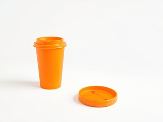 Bright Orange Disposable Cups for Outdoor Adventures