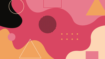 Flowing Artistic Background with Shapes Background