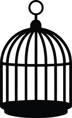 Bird Cages Vector Illustration, Clip art, Bird cage silhouette icon, Bird Cages silhouette vector illustration
