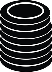 coin tower isolated on white background