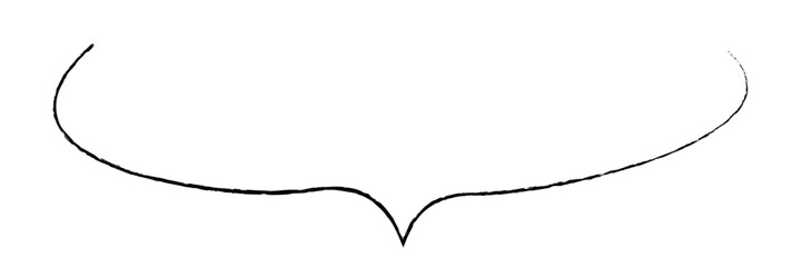 線の手書きフキダシ　丸い