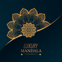 Luxury Mandala Background Design with Elegant Golden Ornament.