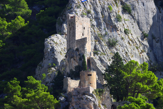 Historical Mirabella Fortress in Omis, Croatia.