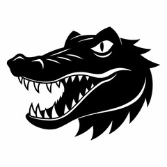 Naklejka premium head of crocodile