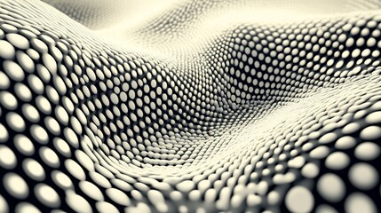 Abstract 3D Rendering: Undulating Field of Opaque Spheres