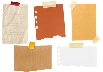 Torn Notebook Paper Collection with Tape — Mixed Textures Set