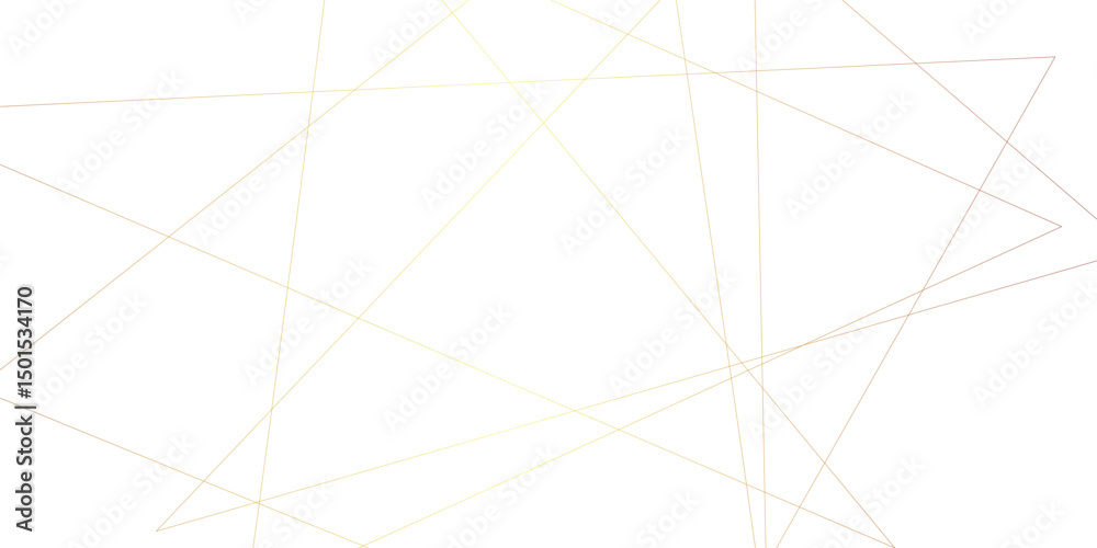 Wall mural abstract luxury gold geometric random chaotic lines with many squares and triangles shape. seamless 