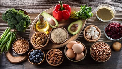 assorted ingredients for healthy meals