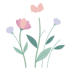 Wildflower Watercolor Bundle With Spring Tones