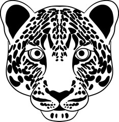 leopard head vector illustration isolated