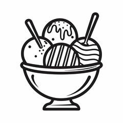 ice cream on a plate