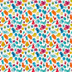 Colorful abstract irregular shapes seamless tileable pattern
