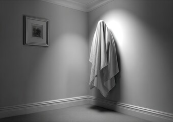 Ghostly corner shrouded in white