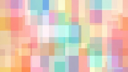 Abstract composition of overlapping transparent rectangles in pastel hues