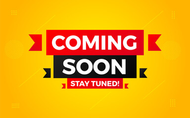 Coming Soon Sale Banner vector template. Grand Opening vector graphic element. Super shop label Promo design. Product opening festival background collection.
