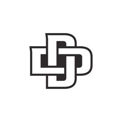 Letter D logo design. Initial D Abstract symbol.