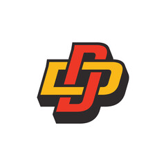 Letter D logo design. Initial D Abstract symbol.