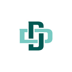Letter D logo design. Initial D Abstract symbol.