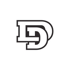 Letter D logo design. Initial D Abstract symbol.