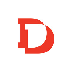 Letter D logo design. Initial D Abstract symbol.