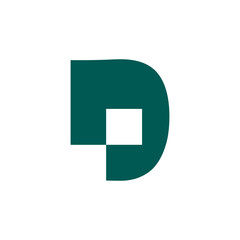 Letter D logo design. Initial D Abstract symbol.