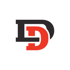 Letter D logo design. Initial D Abstract symbol.