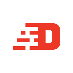 Letter D logo design. Initial D Abstract symbol.