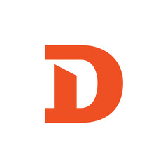 Letter D logo design. Initial D Abstract symbol.