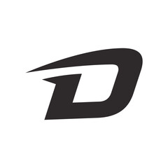 Letter D logo design. Initial D Abstract symbol.