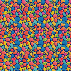 Colorful sponge stones abstract seamless tileable pattern
