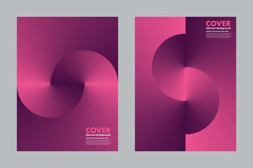 Modern vector geometric abstract background design with gradient dusty pink and purple, symbolizing infinity and loop. For modern covers, posters, digital artwork, presentations, annual reports.