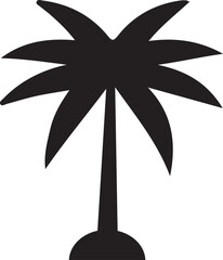 Coconut tree vector design white background, Palm tree summer logo template vector art illustrator