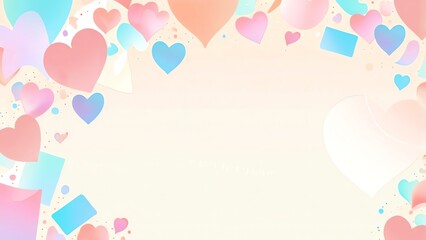 Pastel Hearts Celebration Background