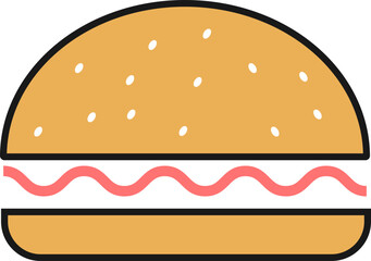 Burger icon set. cheese burger Symbol. featuring bread. hamburger sign.  unhealthy fast food symbol. Representing Poor Dietary Choices and Health Risks
