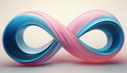 Fototapeta premium a blue and pink infinity symbol is displayed on a white background