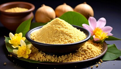 Asafoetida (Hing) – Pungent spice that mellows into a garlicky flavor