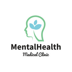 Mental health logo vector illustration design