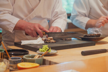 【#料亭】板前の手元