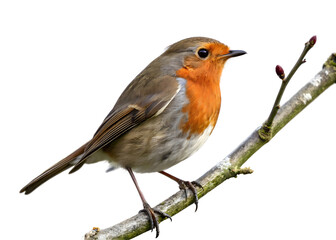 Fototapeta premium Robin on white background