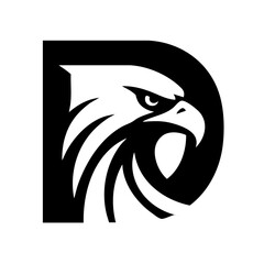 Eagle and Letter D Logo Icon Symbol Emblem