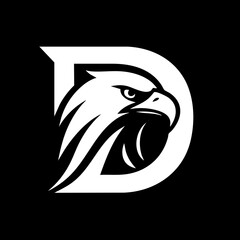 Eagle and Letter D Logo Icon Symbol Emblem