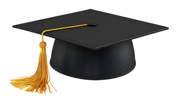Graduation cap with festive decoration, a symbol of academic achievement and celebration