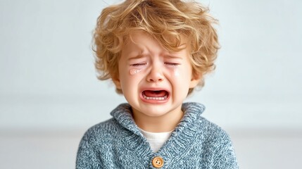 Young Child Crying in Distress