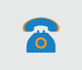 Telephone icon design. Creative telephone icon design layout. Vector telephone icon design with color set.