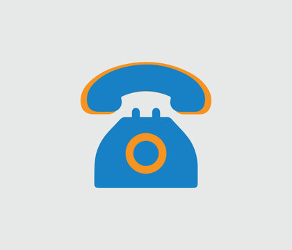 Telephone icon design. Creative telephone icon design layout. Vector telephone icon design with color set.