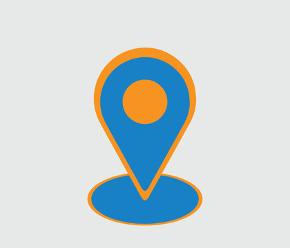 Map pointer icon design.