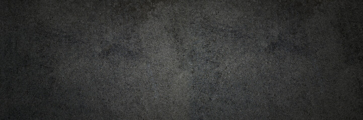 Blank wide screen Real chalkboard background texture in college concept for back to school panoramic wallpaper for black friday white chalk text draw graphic. Empty surreal room wall blackboard pale.