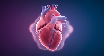 Human Heart Anatomy: A Detailed 3D Render