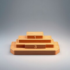 3d luxury podium background product display and realistic wooden podium with sparkling confetti with white gradient